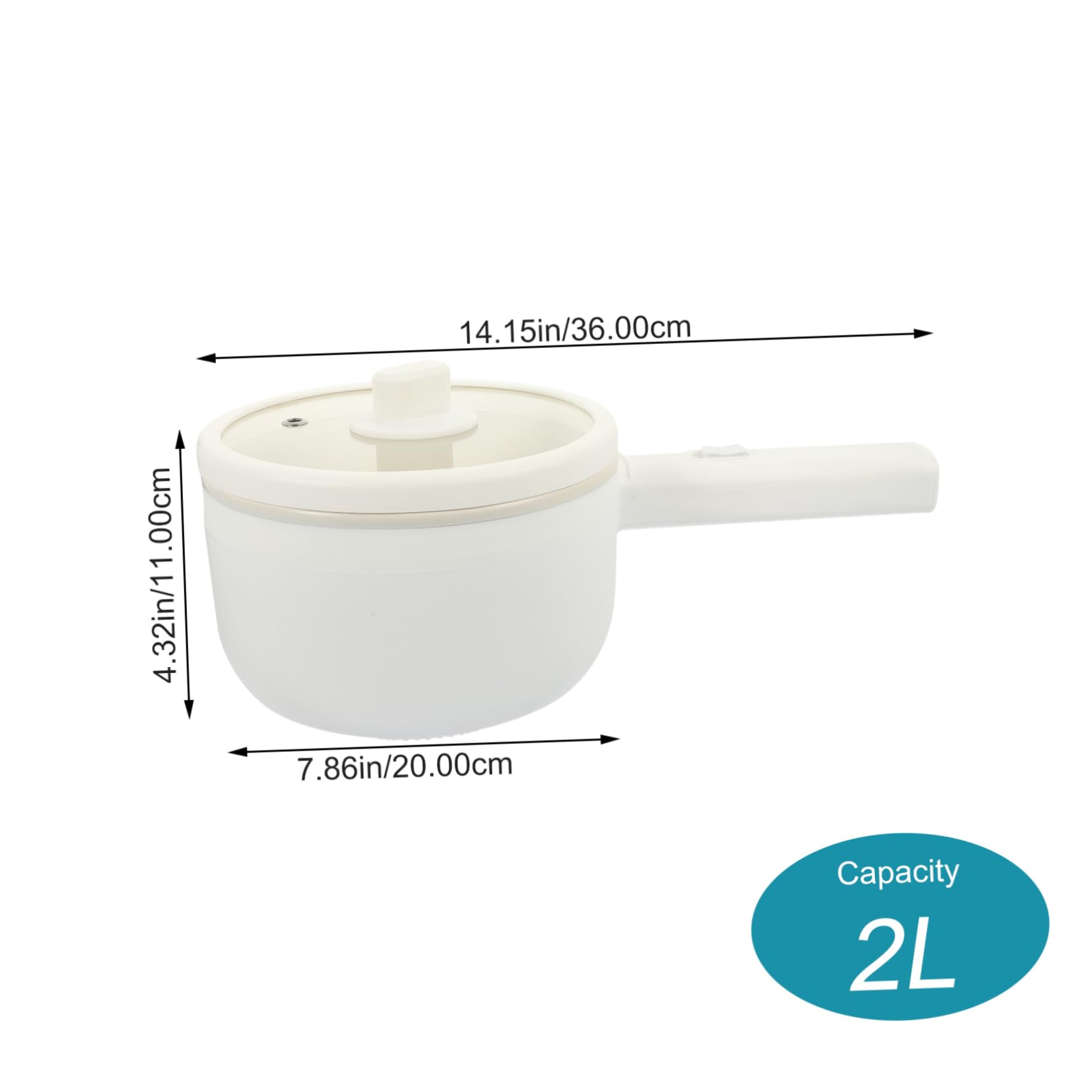 SHOWERORO Multifunctional Electric Skillet Hot Pot Non-stick Coating Capacity Convenient Noodles Cooker for Quick Meals Even Heating for Home Cooking and Student Dorms