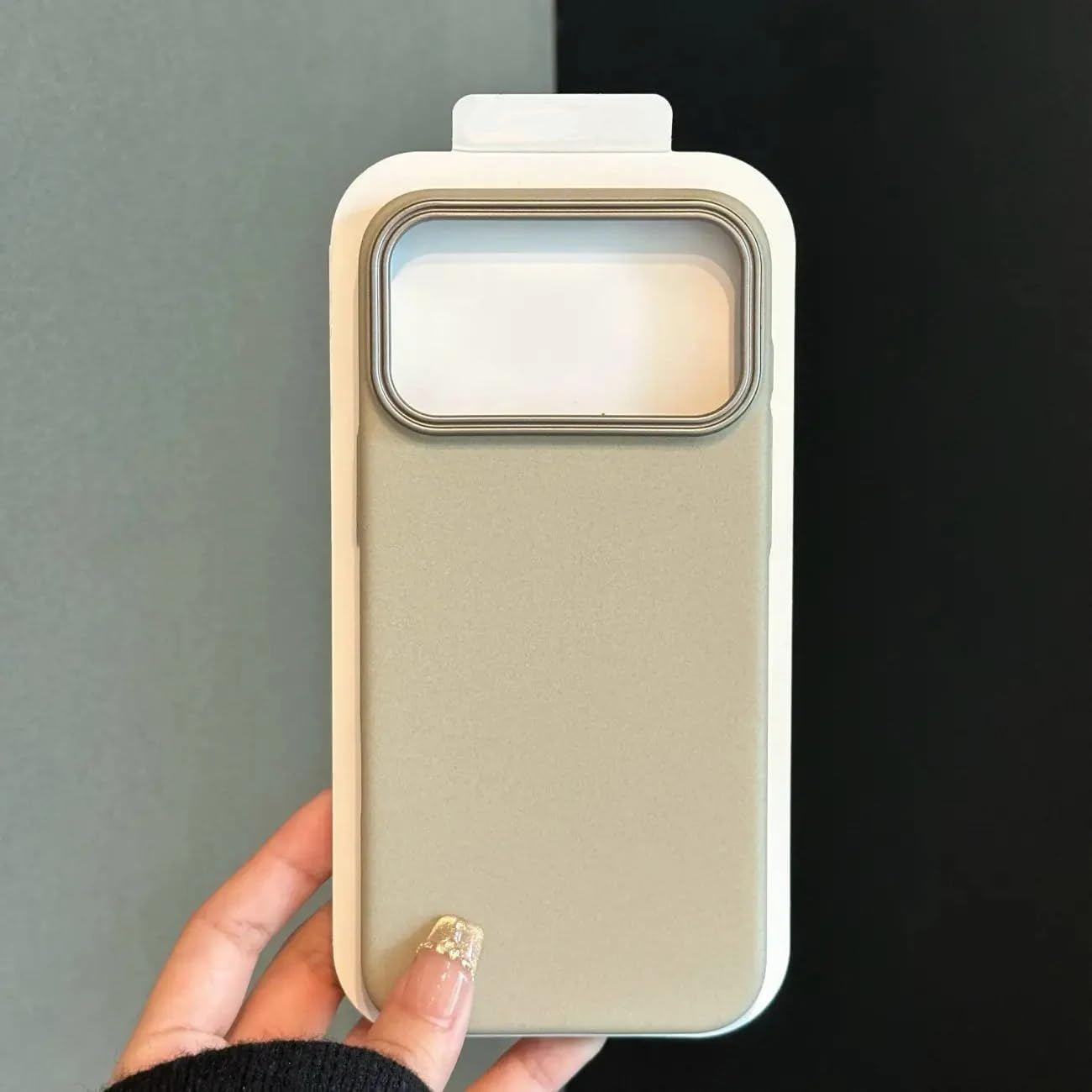 Coque iPhone Air rigide kaki effet grès haut de gamme - 8