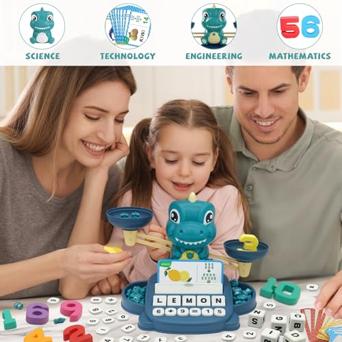 Snugzy Dinosaur Balance Counting Toys Math Game Montessori Toys Learning Games for Kids Educational Toy Gifts for Boys Girls Age 5-7 - image 6