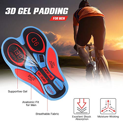 Calzas ciclistas para hombre con acolchado 3D gel miniatura 3