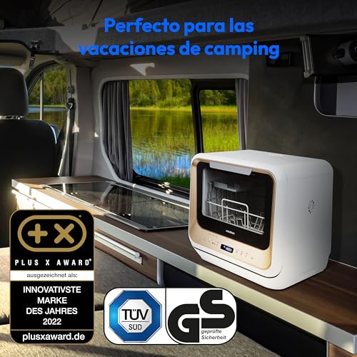 MEDION DWT20 mini lavavajillas con sus funciones y programas de lavado
