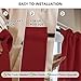 Deconovo Blackout Christmas Curtains, Thermal Insulated Rod Pocket Window Drapes, Noise Reducing, Oeko-TEX Certified, Room Darkening Curtains for Bedroom/Living Room, 2 Panels, Red, 42W x 72L
