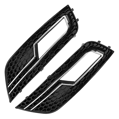 Riloer 2 peças Grade de cobertura de farol de neblina dianteiro lado esquerdo e direito, lâmpada de