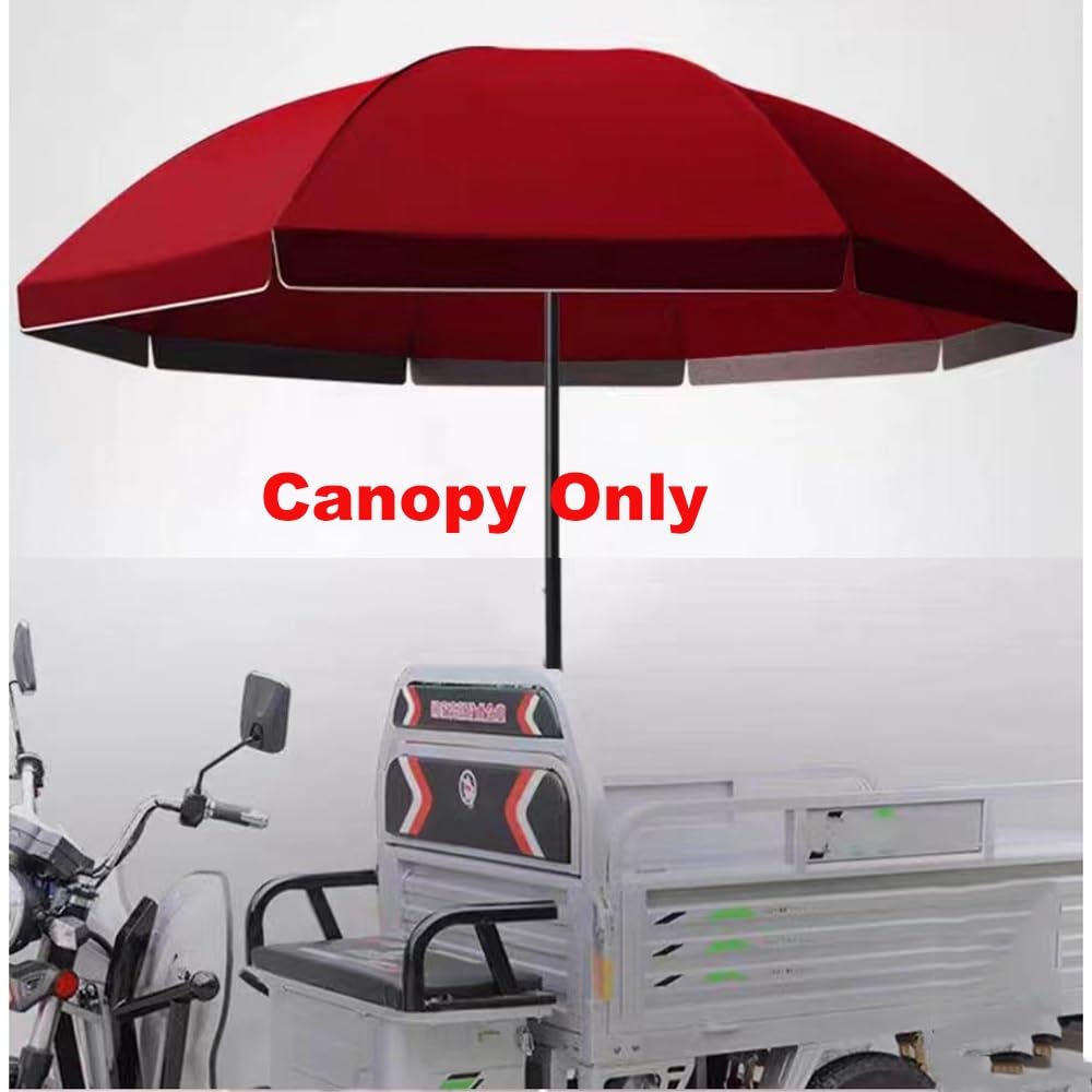 Cubierta redonda impermeable de repuesto para sombrilla de mercado, parte superior de sombrilla para exteriores para 8/10 varillas borde festoneado, perfecto para patio y jardín