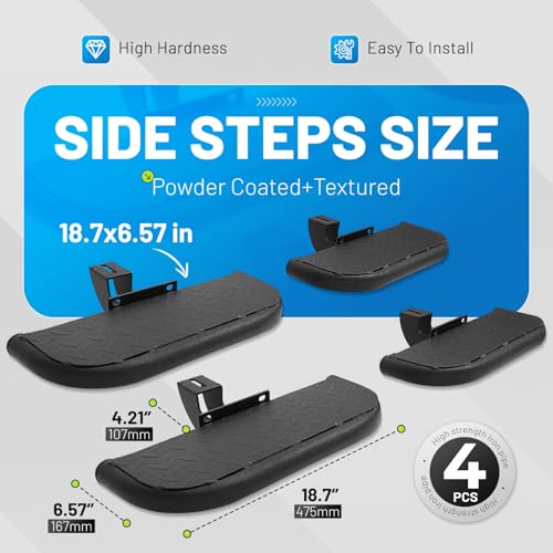 Estribos laterales robustos para Jeep Wrangler JK Unlimited miniatura 4