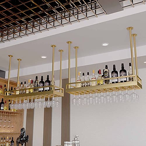 Porte-verre à vin suspendu en métal robuste style rustique DASHADAO - 5