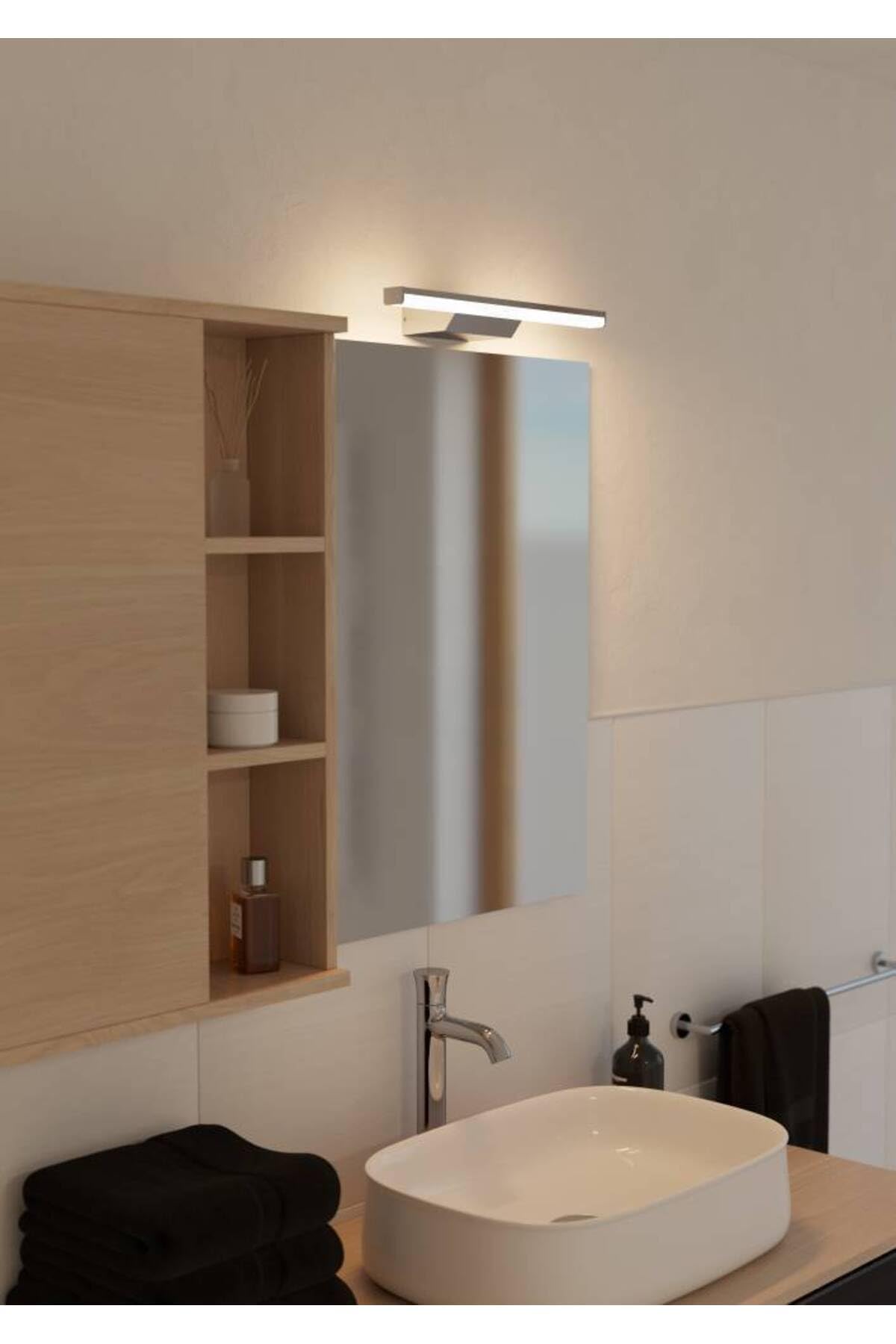 EGLO connect.z Regello-Z Lampada per specchio LED Smart-Home, L 60 cm, ZigBee, app e controllo vocale Alexa, colore luce regolabile bianco caldo e freddo, RGB, dimmerabile, per bagno, nero, IP44