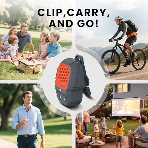 Image of Avantree - Wearable Mini Bluetooth 5.4 Speaker with Mic, Auracast & aptX Adaptive, IP67 Waterproof, 15H Playtime, Clip-On Speakerphone for Music & Calls, Indoor & Outdoor Use, Red (HomeBuddy)