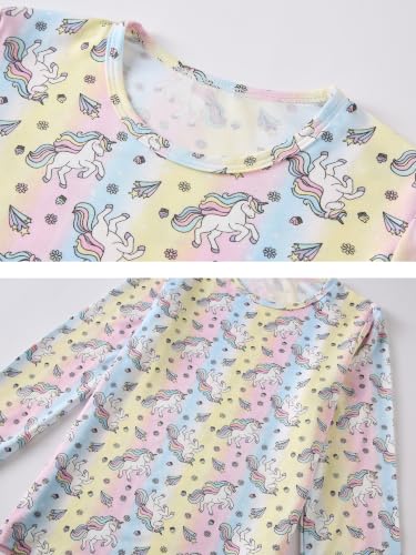 ZEBZOO Viscose From Bamboo Pajamas Baby Girls PJs Toddler Pajama Kids Sleepwear Unicorn Long Sleeve 2-Piece Set 6 Years - image 4