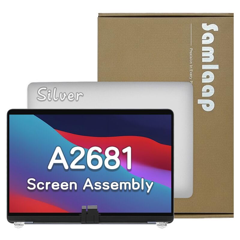 Image of A2681 Screen Replacement for MacBook Air M2 A2681 2022 13.6 inch EMC 4074 Full LED LCD Screen Display Assembly MLXW3 MLXX3 MLXY3 MLY03 MLY13 MLY23 MLY33 MLY43 (A2681 Silver)