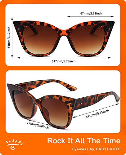 EASYHAUTE Cat Eye Sunglasses for Women Retro Cateye Frame - Vintage 90s UV400 Protection Sunnies, Chic Shades for Small Face4