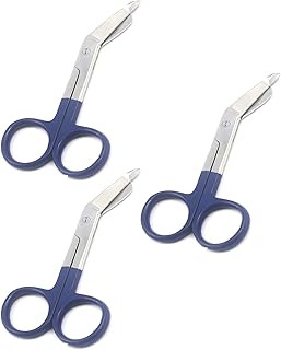AAProTools Lister Bandage Scissors, Stainless Steel, Adult - Bulk Multipack - Select Quantity (Blue Handle 3.5