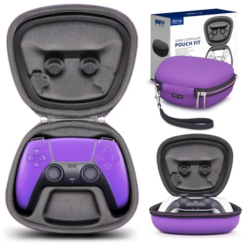 sisma コントローラケース 収納ポーチ for Dual Sense ワイヤレスコントローラ 保護 ケース 耐衝撃 ポーチ コントローラー全体を守ります『紫色』