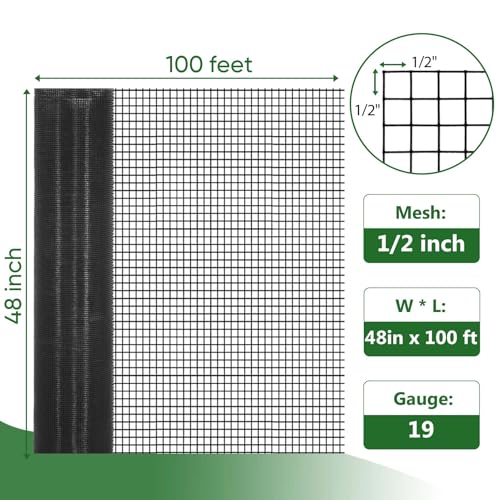 UULID Hardware Cloth 1/2 inch 48" x 100 ft 19Ga Black by UULID - Image 2