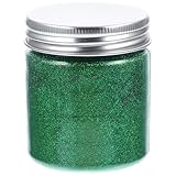 EPIGEIST Feiner Grüner Glitzerpulver 100g Nagelglitzer und Bastelglitzer für Epoxidharz Selbstgemacht Körper und Nageldekoration Luftdichte Aufbewahrungsbox