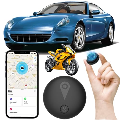 Traceur GPS Voiture,Magnétique Smart Tag Tracker,Traceur caché localisateur,Traceur sans Abonnement,Étanche IP67,Compatible avec iOS et Android,pour...