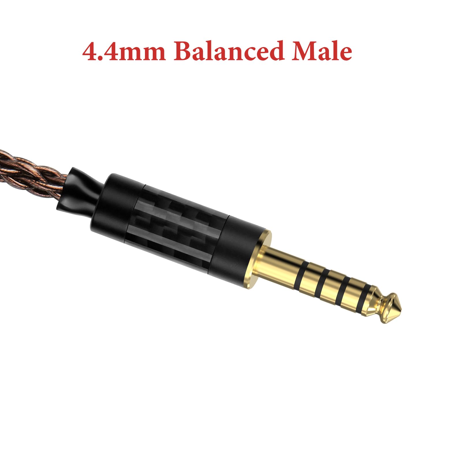 Geekria Apollo 6NOCC Cable balanceado de 4,4 mm Cobre de un solo cristal Mejora cable de extensión, cable de repuesto 4,4 mm macho a hembra para headset HiFi (9,8 ft / 3 m)