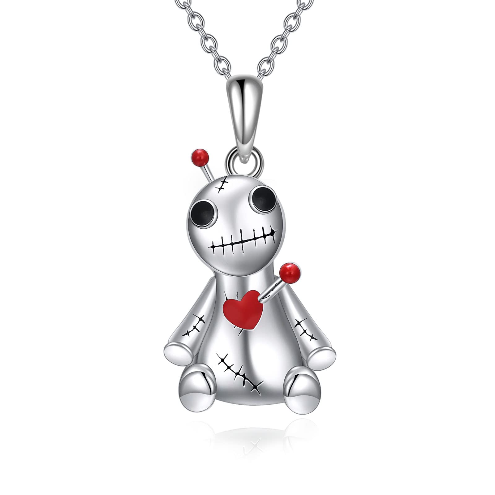 YFN Collar Vudú Plata de Ley Colgante Ingenio Gótico Joyas Voodoo Regalo para Mujer
