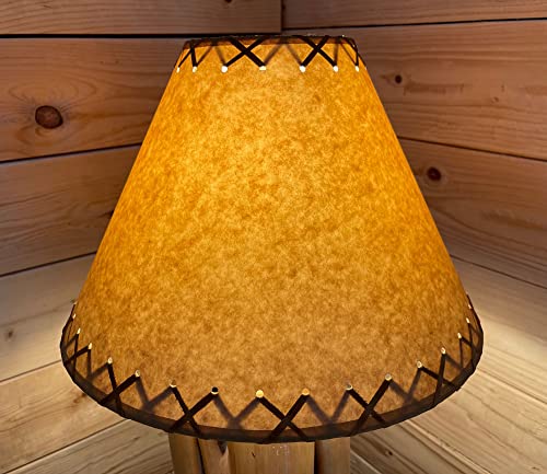 Generic Rustic Oiled Kraft Laced Lamp Shade thumb #1