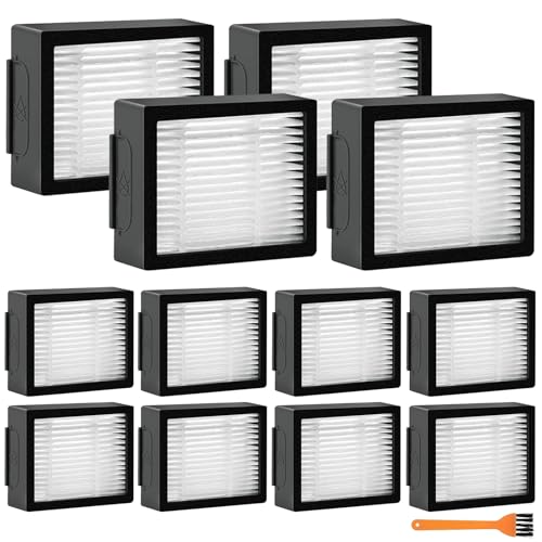 Purzest 12 Pack Filter Replacements for iRobot Roomba E I & J Series E5 E6 i1 i1+ i3 i3+ i4 i4+ i5 i5+ i6 i6+ i7 i7+ i8 i8+ NOT for J9, High Efficiency Filter Vacuum for Roomba Replacement Parts