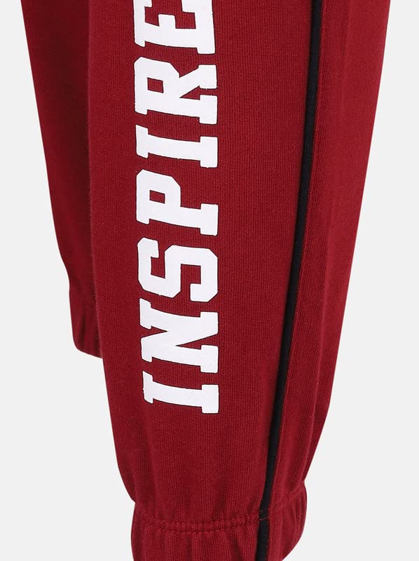 Image of Jockey AG68 Girls Super Combed Cotton French Terry Graphic Printed Relaxed Fit Joggers