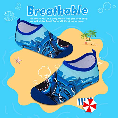 Watelves Kids Water Shoes Girls Boys Toddler Non-Slip Quick Dry Aqua Socks For Beach Swim Walking (Big Shark, 32/33) #TOP1