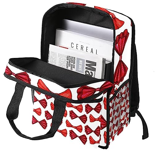 Sac à dos pour garçons rouge multicolore 14x10.2x4.7 pouces - 3