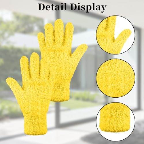 4 Pairs Microfiber Plant Dusting Gloves,Breathable Work Gloves for Indoor Plants and Gardening - Thumbnail 4