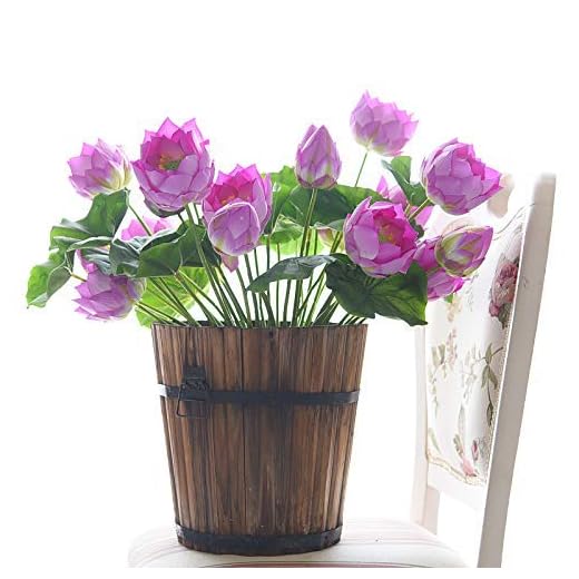 Konstgjorda blommor för dekoration konstgjord blomma lotus lotus lotusblomma/vardagsrum bordsdekoration/konstgjord blomma heminredning ett gäng med 5 lotus (röd) (färg: 1 gäng 5? lotus?(?röd?)