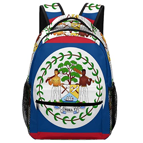 Belize Flag Cute Laptop Backpacks Travel Daypacks Unisex Fashion College Shoulder Bag