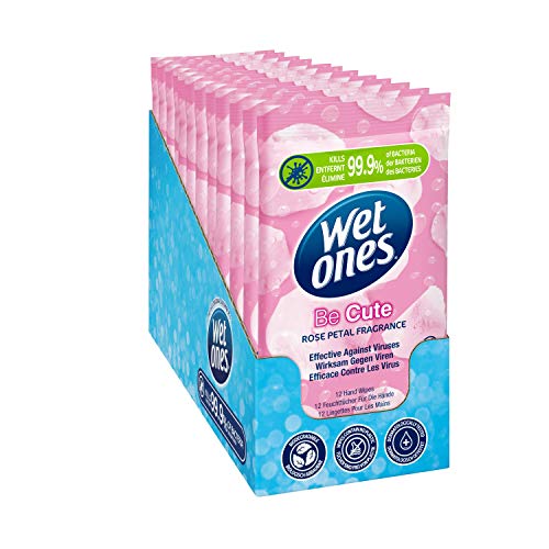 WetOnes Be Cute - antibakterielle Feuchttücher (12 x 12 Stück = 144 Tücher)