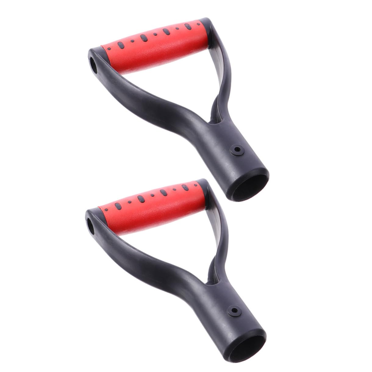 Mangos De Pala De Plástico Forma De d para Pala De Nieve y Jardín, Doble Pack 2 Piezas, Diámetro Interior 3.2 Cm, Agarre Ergonómico Resistente y Práctico para Reemplazo