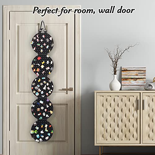Image of Hanging Enamel Lapel Pin Display Panels Organizer With 5 Loose-leaf Board Pieces, Brooch Pin Enamel Pin Display Pages, Badge Collection Display Holder Holds At Least 120 Pins.(Pins Not Included)