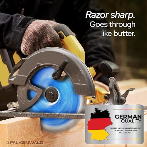 FALKENWALD 7 1/4 Circular Saw Blade Wood - Circular Saw Blades 7 1/4 inch Wood Saw Blade - Saw Blades 7 1 4 Compatible with DEWALT, Skil, Makita - Thumbnail 6
