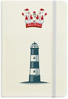 Lighthouse Navigation Military Ocean Christmas Snowman Notebook capa dura grossa