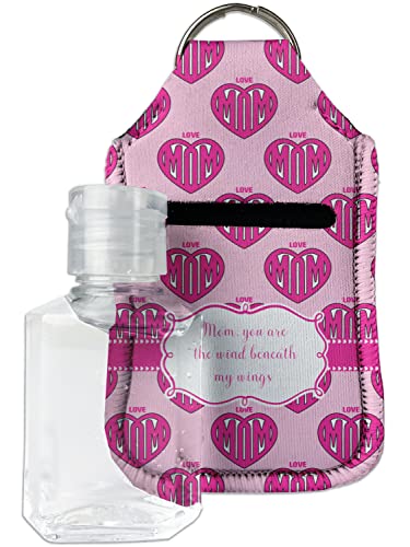 Personalized Love You Mom Hand Sanitizer & Keychain Holder - Small