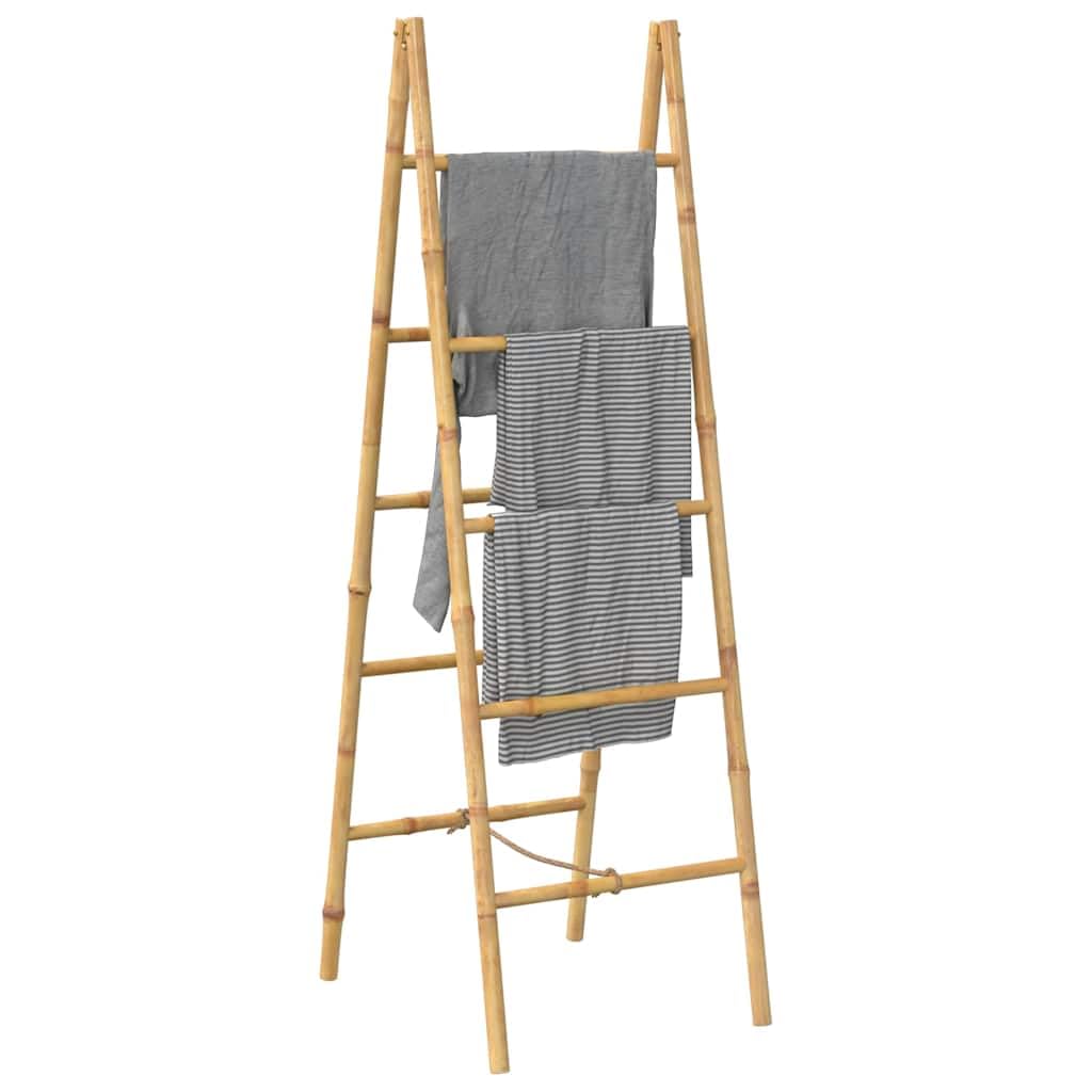 Bambusowa drabinka na ręczniki 50 x 160 cm wolnostojąca