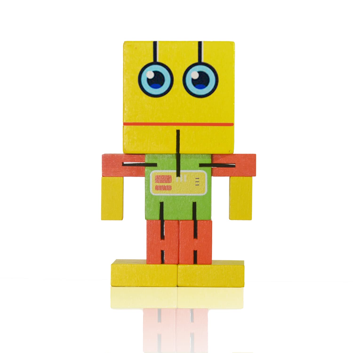 Buy Wood & Robotics Wooden Robot Toy, cubebot cubebot, Cube Toy Puzzle