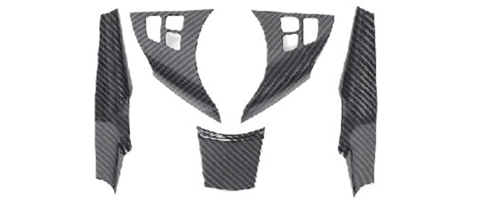Car Steering Wheel Button Decorative Frame Stickers ABS Carbon Fiber for 6 Series E63 E64 2004-2009