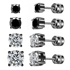 Black/Silver CZ 3-6mm