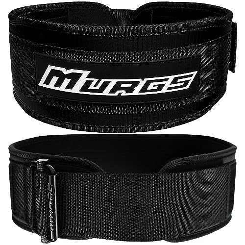 Murgs Weight Lifting Belt, Black, Medium