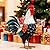 chisheen Metal Rooster Decor,Yard Chicken Decorations,Outdoor Garden Statues, Metal Chicken Sculpture for Backyard Patio Kitchen Decor & Lawn Ornaments