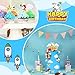 57Pcs Cartoon Story Birthday Cake Toppers Infinity and Beyond Blue Sky White Cloud Cow Print Cake Topper Toy Theme Party Decoration
