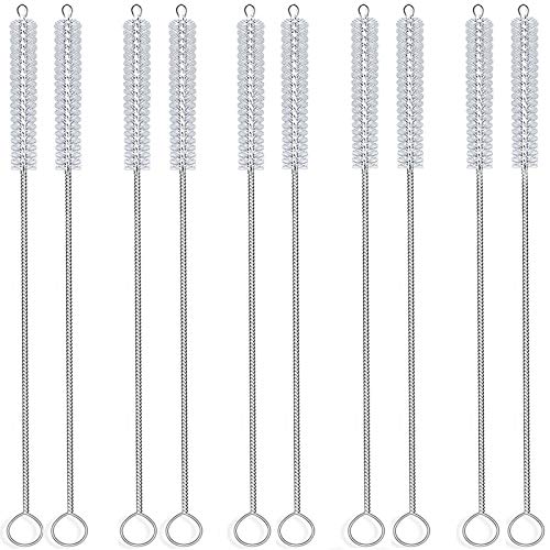 Image of Brush Cleaner for Straw 12 inch Nylon Pipe Cleaners Bottle Brushs Cleaning Set of 10