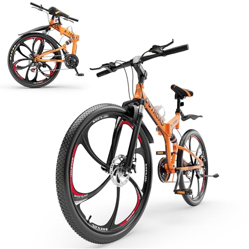 Max4out 26 Inch Folding Mountain Bike, 21 Speed...
