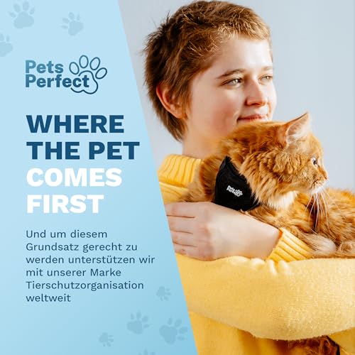 PETS PERFECT SCHLEPPLEINE 5M – Lange Leine Hund für Training & Freilauf – Schleppleine Kleine Hunde extra leicht & robust für Hunde und Katzen – Schwarz
