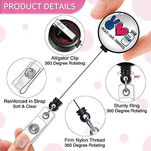 Geygie Peace Love Badge Reel Retractable With Alligator Clip, Funny Id Badge Holder Gift For Pharmacy Nurse Doctor Anesthesiologist Surgeon Crna #TOP2