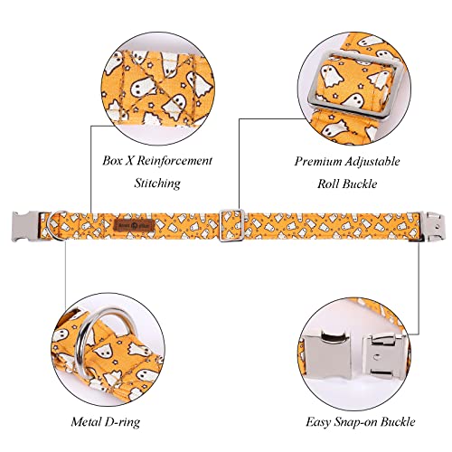Lionet Paws Dog Collar with Bowtie, Halloween Bowtie for Dogs Adjustable Comfortable Dog Collar Girl Boy, M, Neck 34-55cm - Image 2