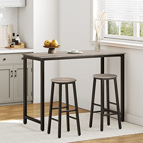 HOOBRO-Bar-Stools-Set-of-2-Bar-Chairs-258-Height-Stools-Breakfast-Bar-Stools-Industrial-Kitchen-Bar-Chairs-for-Dining-Room-Kitchen-Bar-Solid-and-Stable-Greige-and-Black-BG07BY01