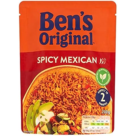 Ben's Original Spicy Mexican Microwave Rice 250g,, 1 x 6 g Cover